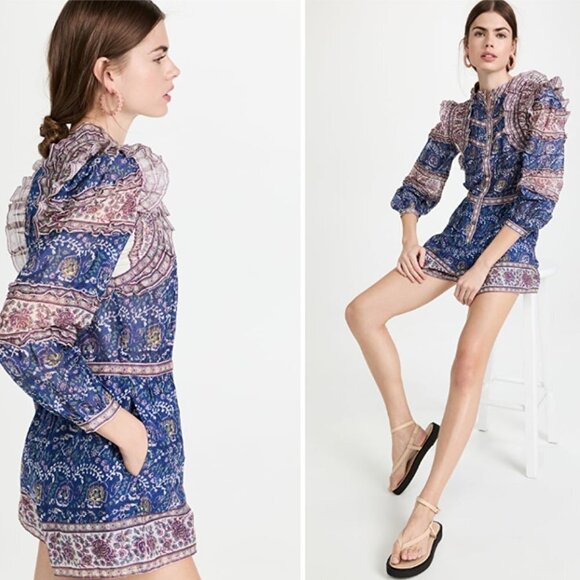 NWT Sea Rosita Border Long Sleeve Romper , Size 2 - Picture 1 of 15